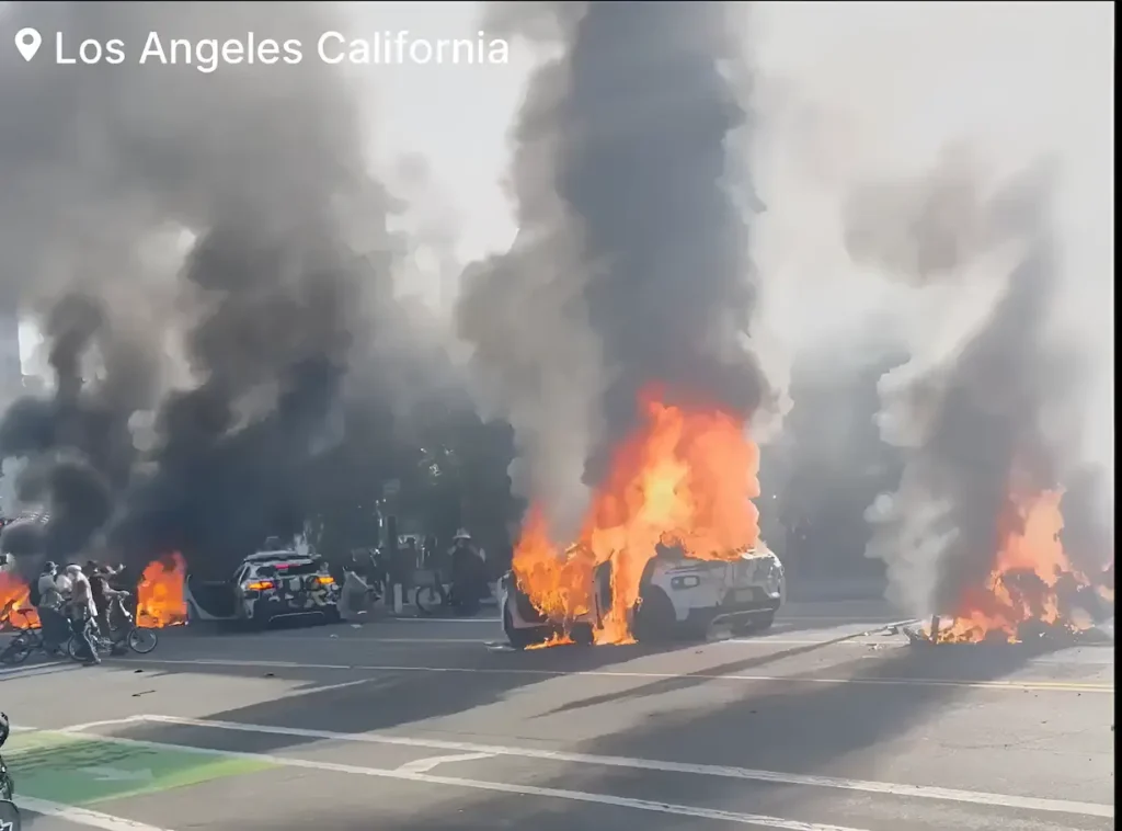 Waymo Vehicles Torched